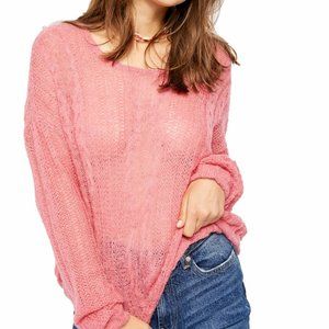 Free People XL Semi Sheer Pullover Sweater